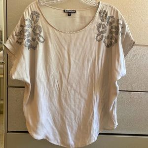 Express Off Shoulder Top with Sparkles